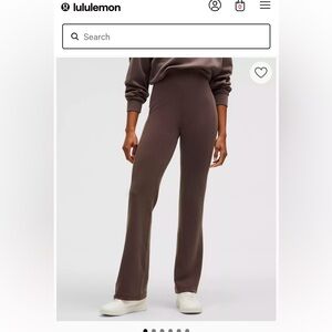 Ribbed Softstreme Flared Pant Espresso Color